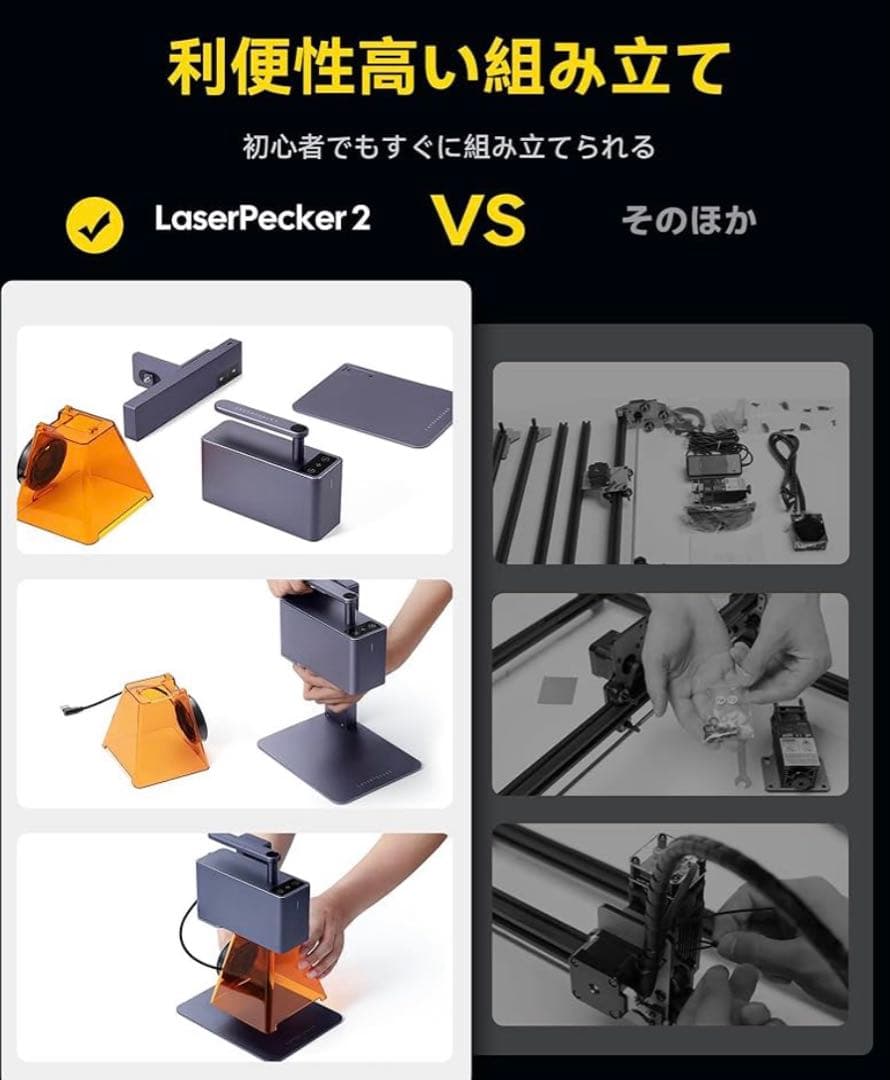 レーザーペッカー2彫刻機、多機能電動台座、パワーバンク付き