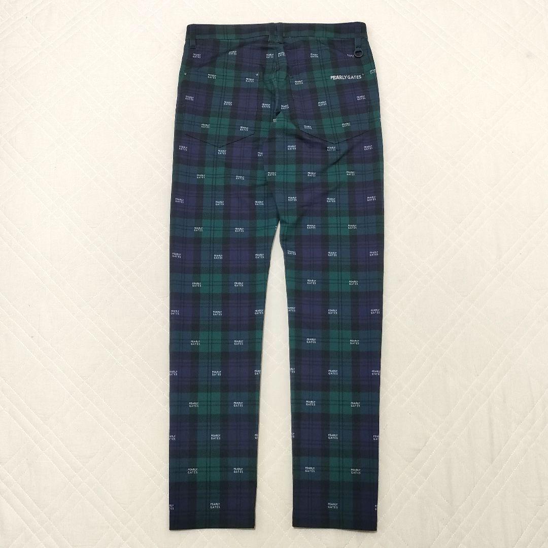 【新品タグ付き】パーリーゲイツ　ゴルフ　ロングパンツ　ブラックウォッチ　ロゴ　4