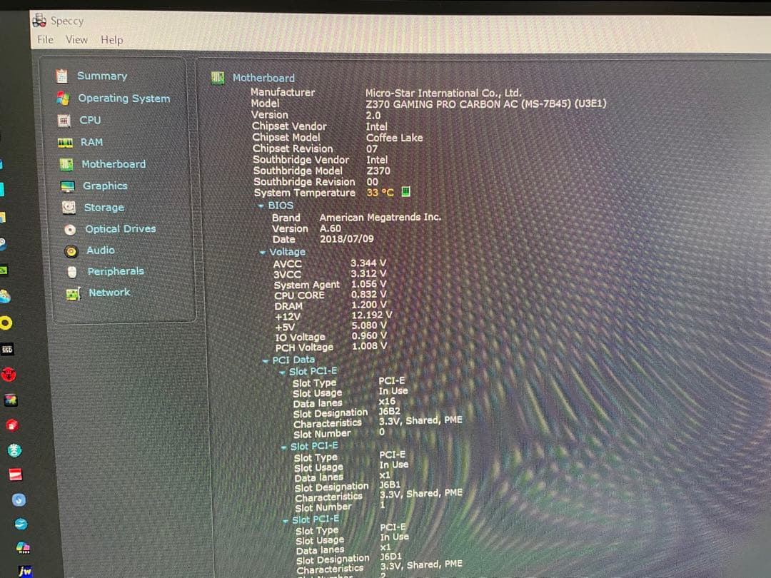 マザーボード Corei7-8700K msi Z370gaming pro CARBONAC