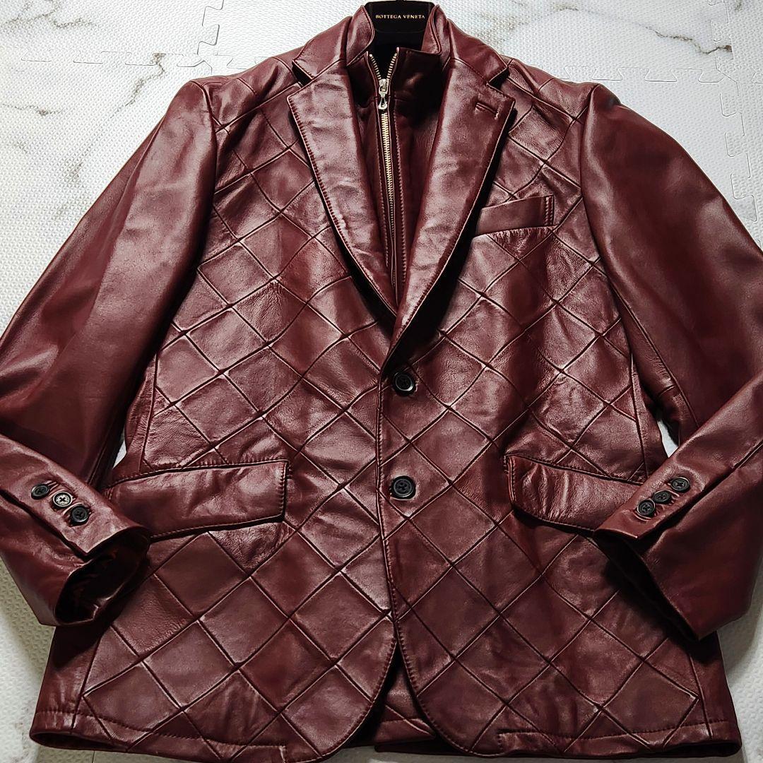 極美品✨L GARNIER 近年モデル レザージャケット キルティング