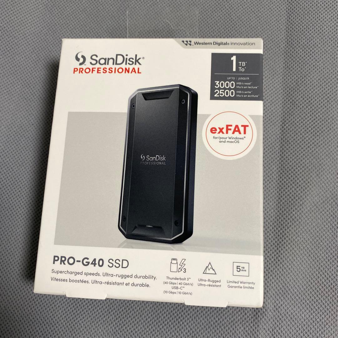 外付けハードディスク・ドライブ SanDisk Professional 1TB PRO-G40 SSD