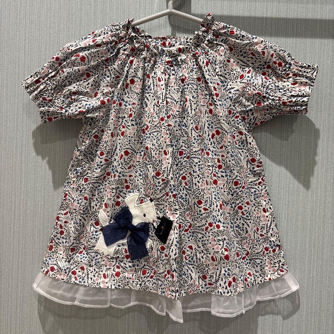 美品　ファミリア　リバティ　チュニック　90