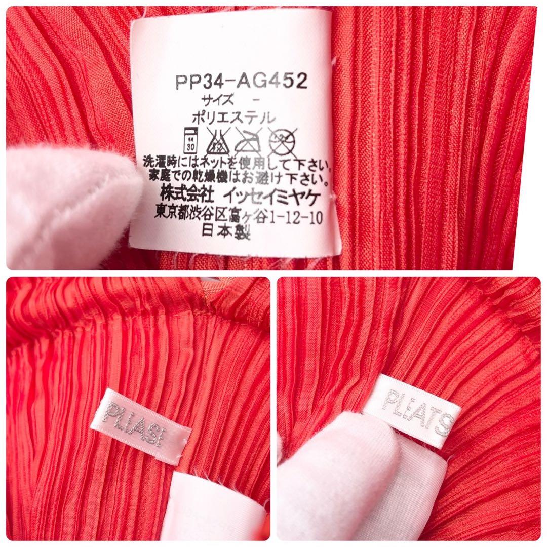 イッセイミヤケ　プリーツプリーツ リュック レッド バックパック　巾着