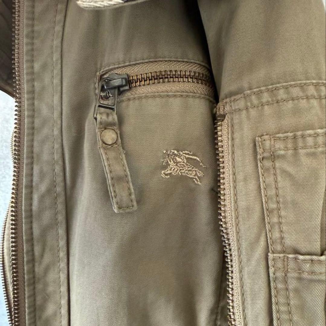 バーバリーブルーレーベル　ミリタリージャケット モッズコート 中綿 ファー 38