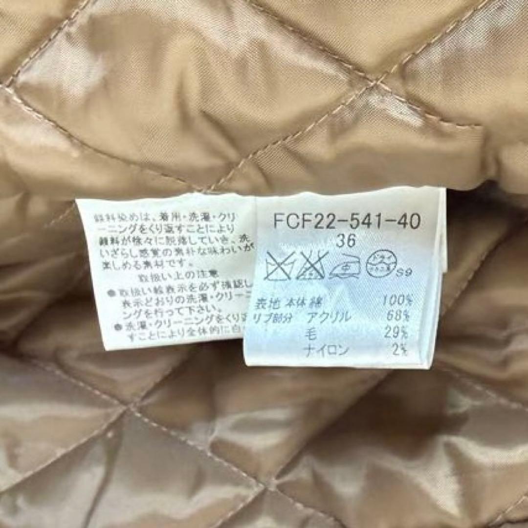 バーバリーブルーレーベル　ミリタリージャケット モッズコート 中綿 ファー 38