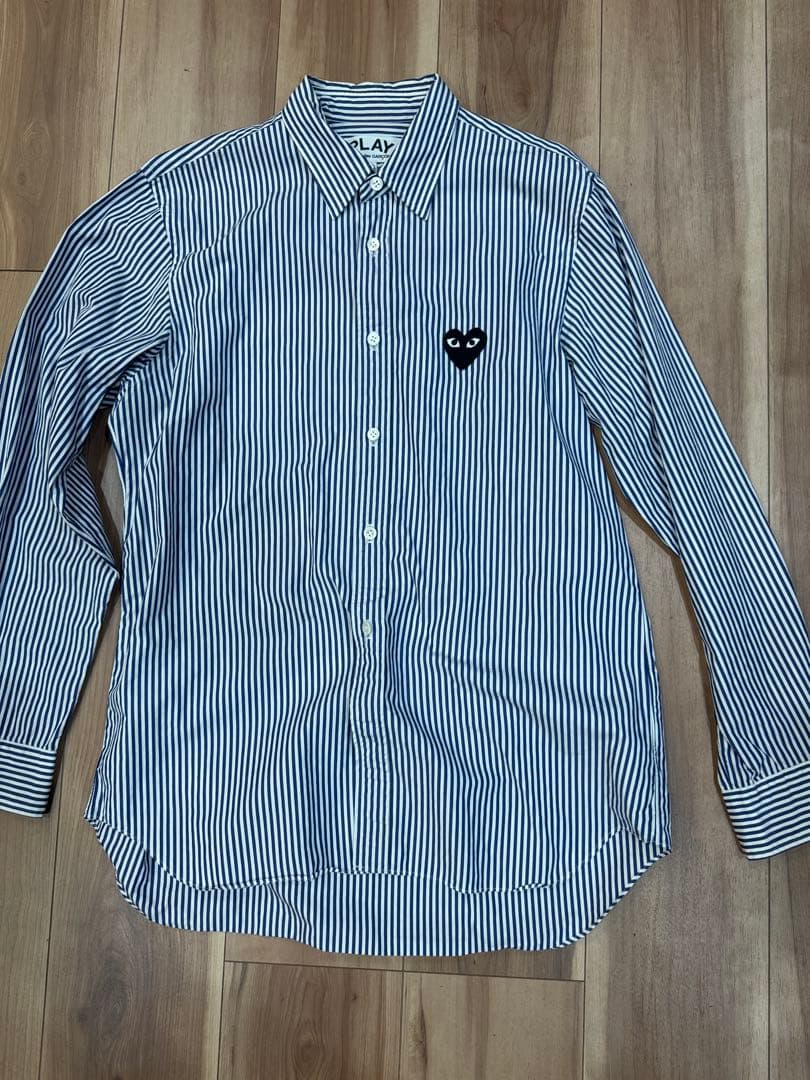 PLAY COMME des GARÇONS ストライプシャツ S