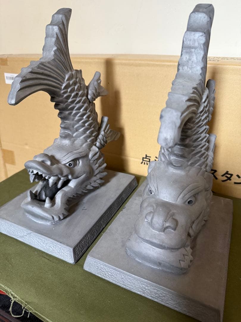 鯱鉾　シャチホコ　陶器　焼物　アンティーク　魔除け　縁起物　瓦