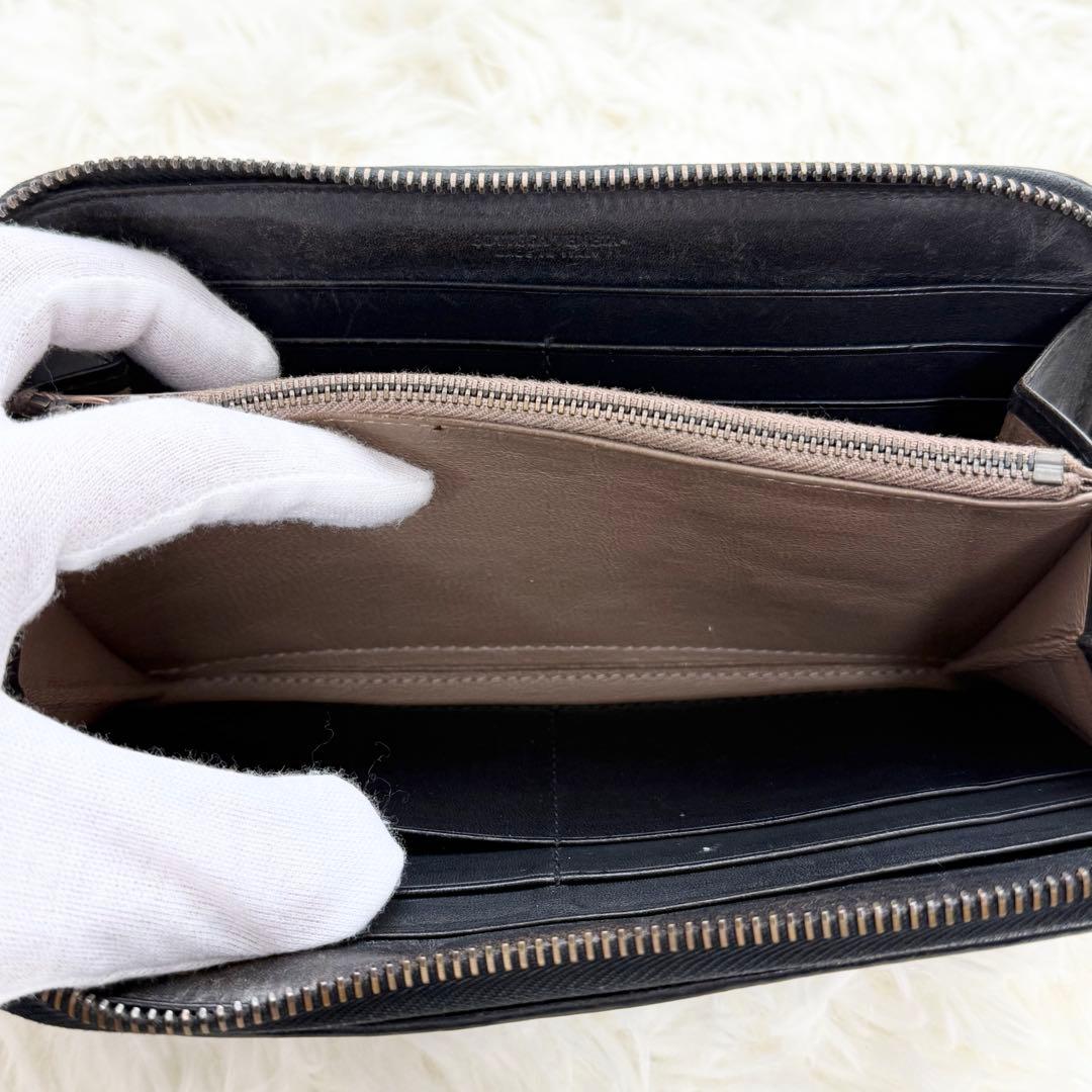 ボッテガヴェネタ イントレチャート 長財布 黒色 ユニセックス