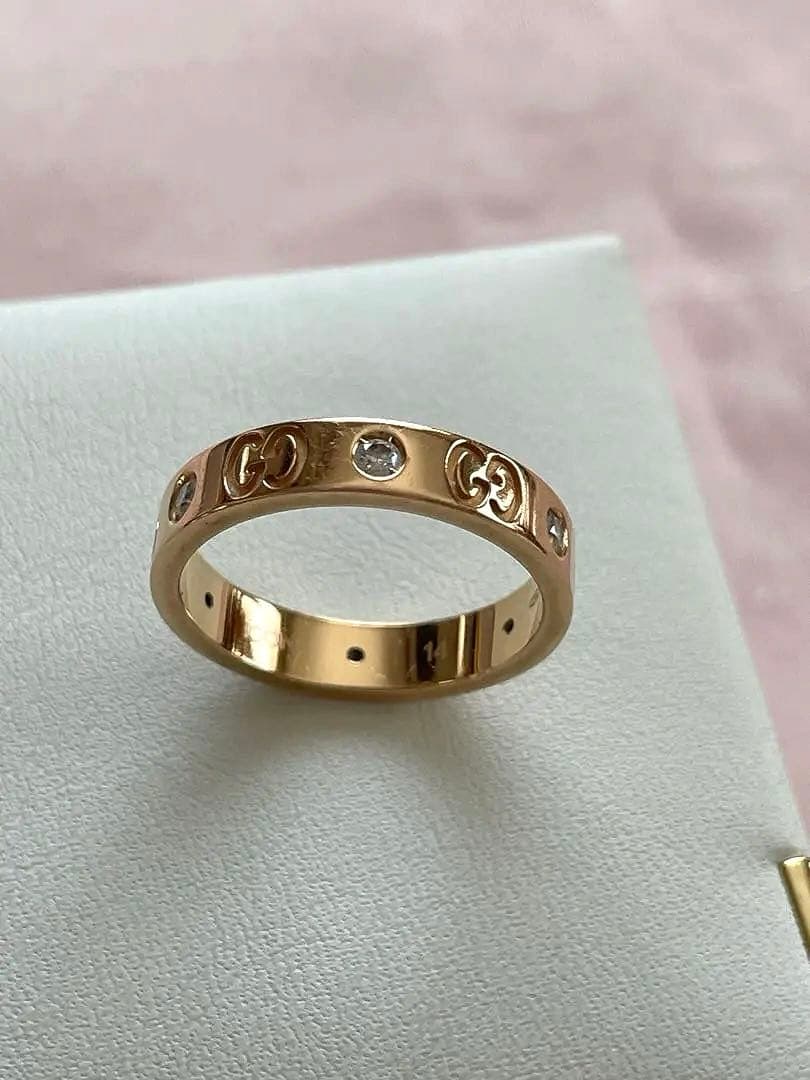 G U C C I アイコンリング ダイヤモンド K18ＰG D 6Ｐ