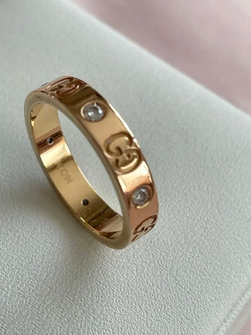 G U C C I アイコンリング ダイヤモンド K18ＰG D 6Ｐ