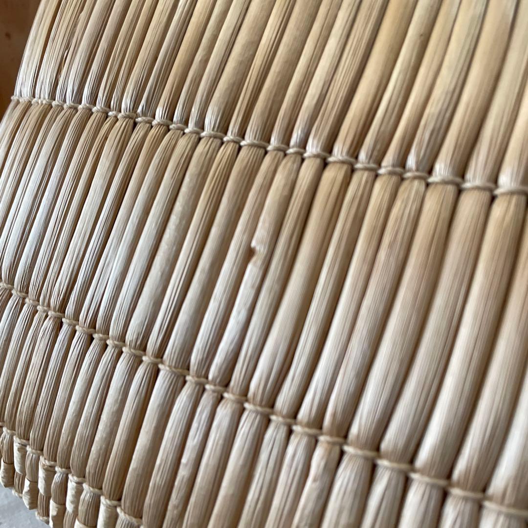 昭和レトロ　岡山　蒜山　がま細工　バッグ　カゴバッグ　手提げ　ひるぜん　古道具