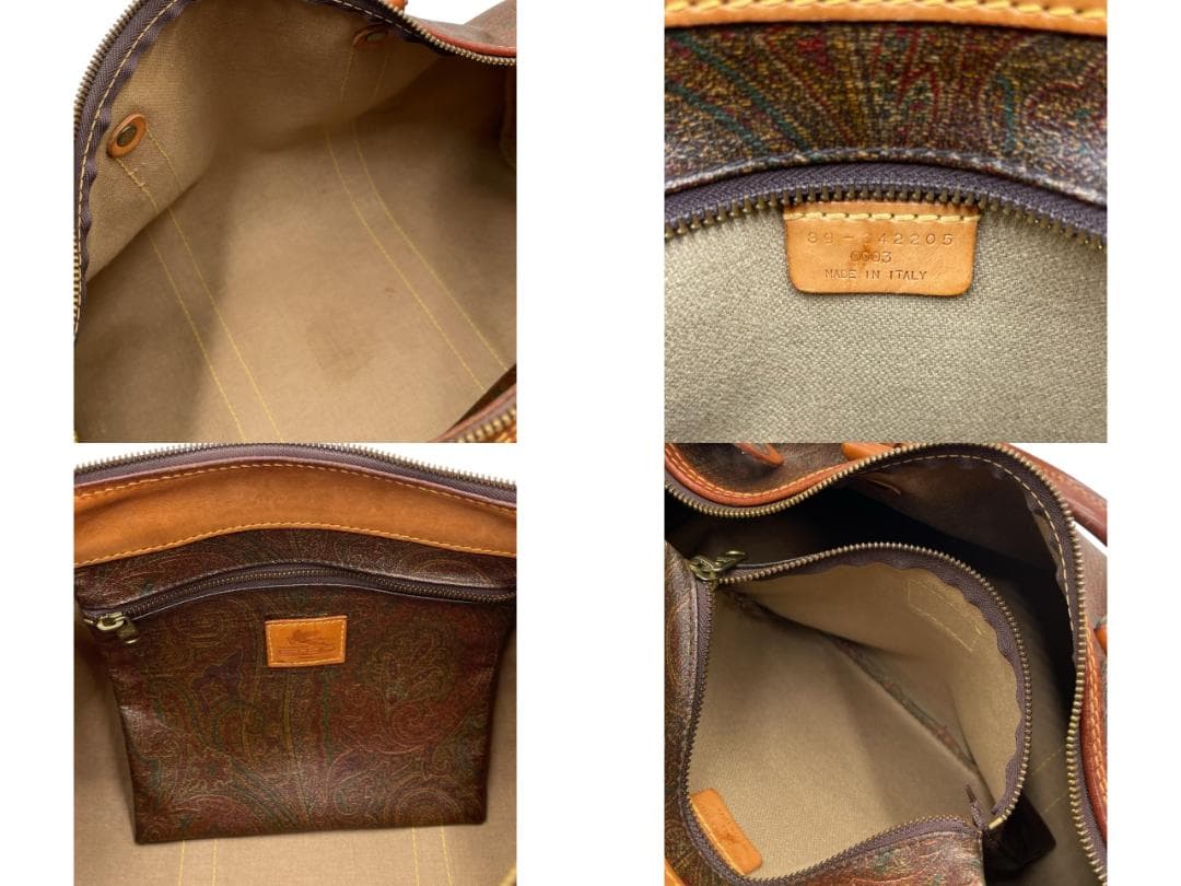 ETRO/エトロ ペイズリー柄 ボストンバッグ 鍵付き