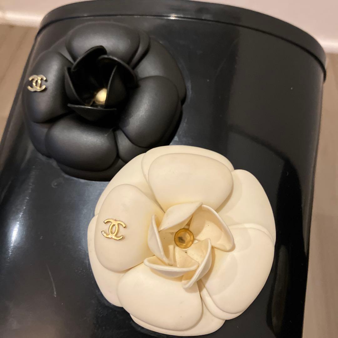 CHANEL カメリア　レインブーツ　長靴　サイズ39