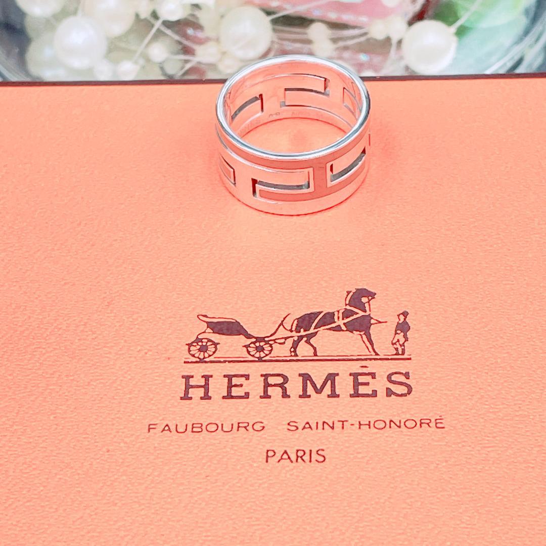 ◇エルメス◇新品仕上済 ムーヴ ムーブアッシュ リング オレンジ 11号 6.2
