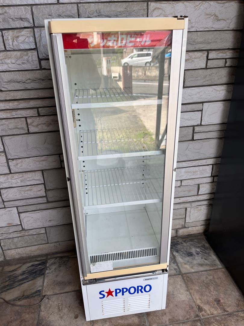 昭和レトロ　サッポロビール ガラス扉冷蔵庫　ショーケース