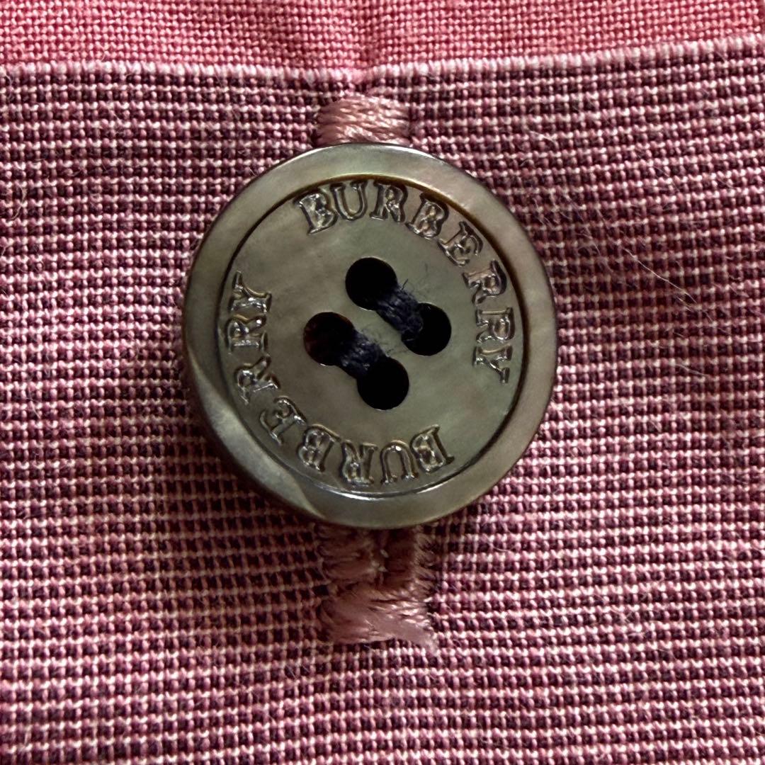 美品 BURBERRY バーバリーロンドン メガチェック シャツ ピンク 46
