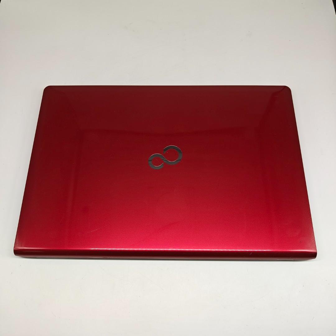 【富士通】AH53 高速i7 SSD256GB 8GB レッド ノートPC