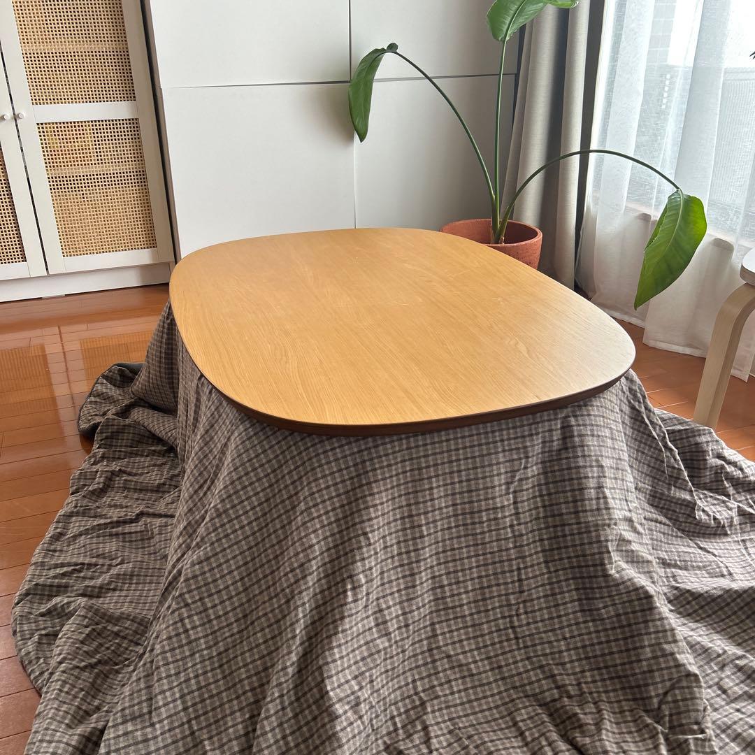 はた_【無印良品】こたつにもなるローテーブル小、毛布付き!