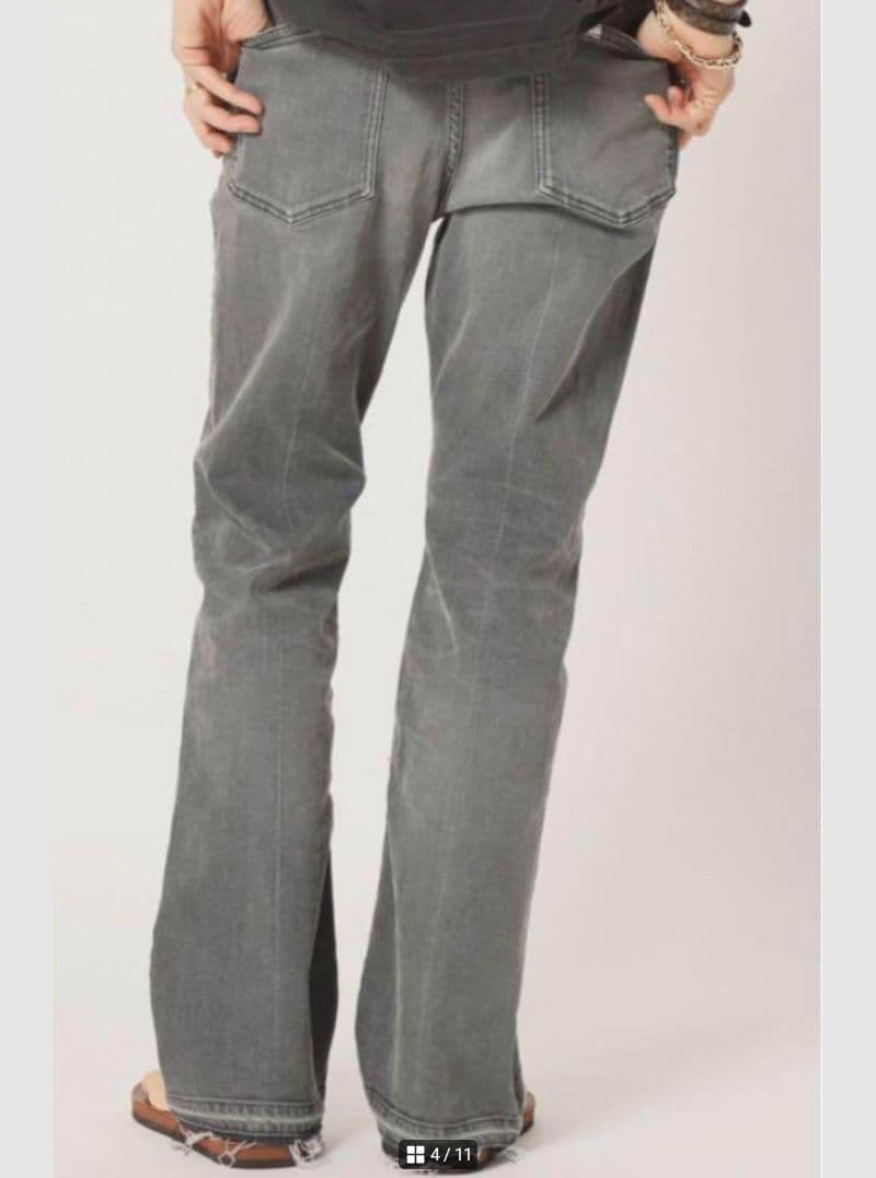 MUSEドゥーズィエムクラス flare hemデニム XS SURT　グレー