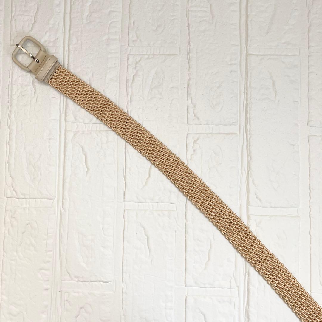 【未使用】 レグロン　ベルト　クリーム系　エラスティックメッシュベルト