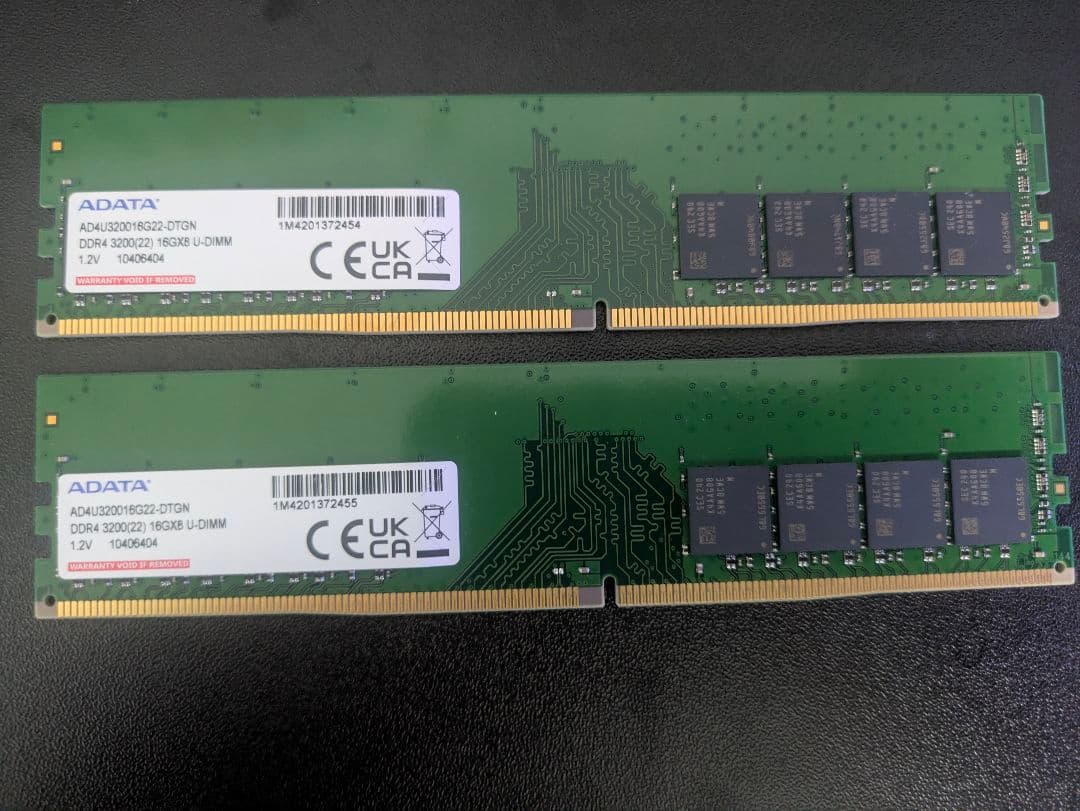 J*A様 ADATA DDR4 16Gb×2（32GB）