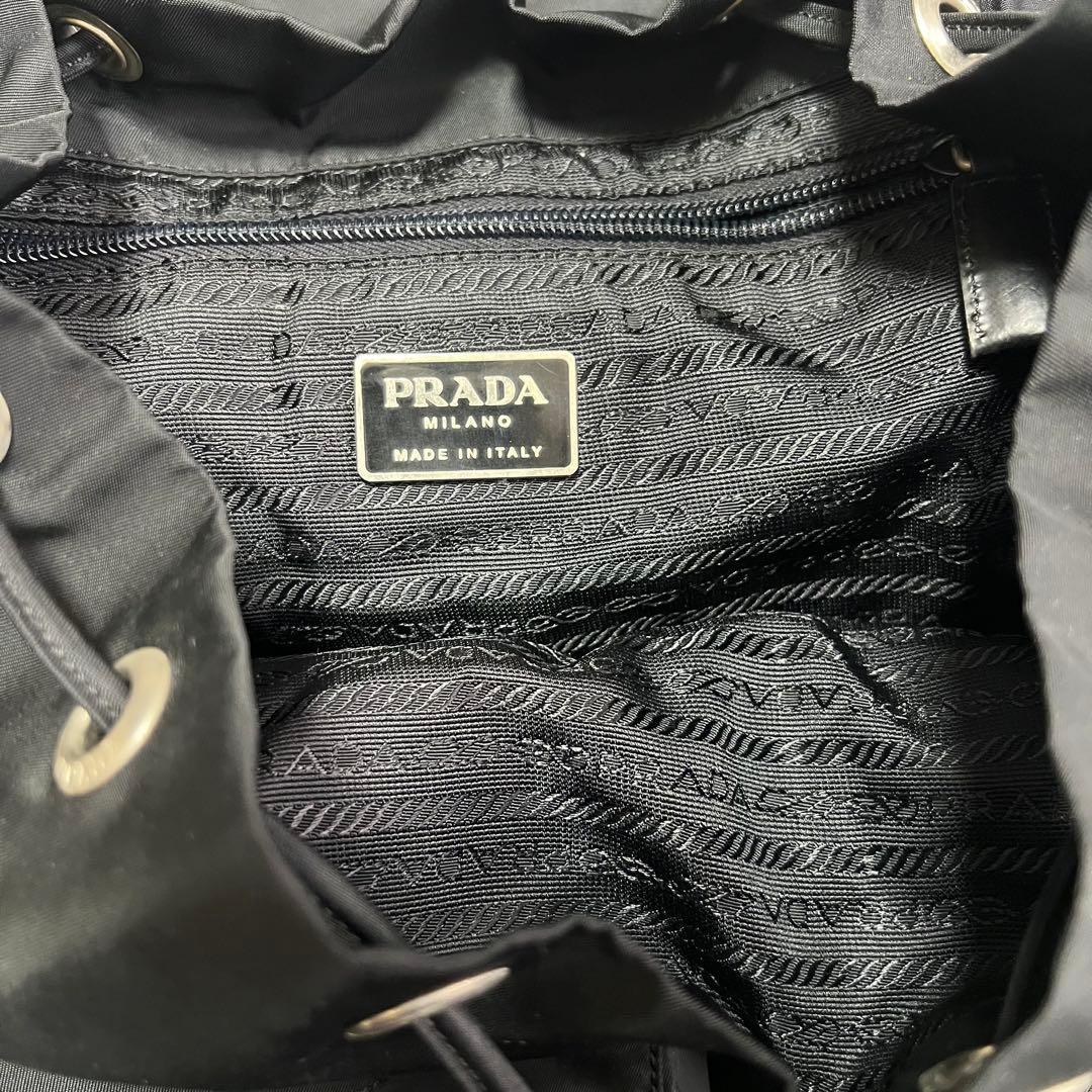PRADA リュック テスートナイロン 三角ロゴ 黒 白タグ8 巾着