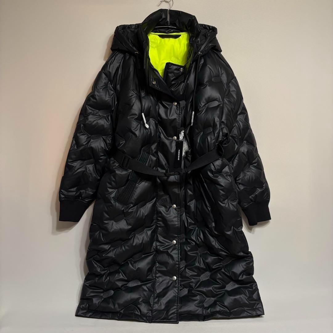 新品未使用 DIESEL ディーゼル ロング丈 ダウンジャケット M