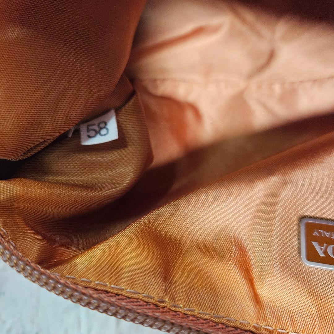 PRADA アクセサリーポーチ 三角ロゴ ナイロン オレンジ