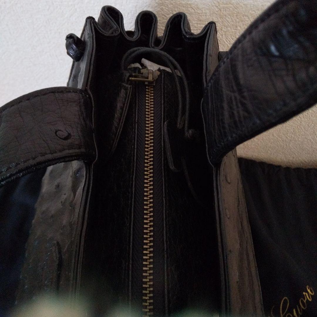 ☆大幅値下げ☆新品☆イビザ ボストンバッグ オーストリッチ ハンドバッグ