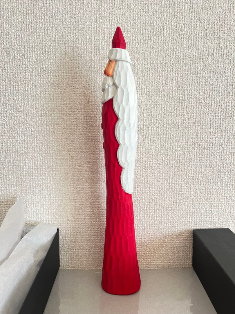 とんがりサンタ　shimoo design クリスマス　北欧　木工　置物　作家