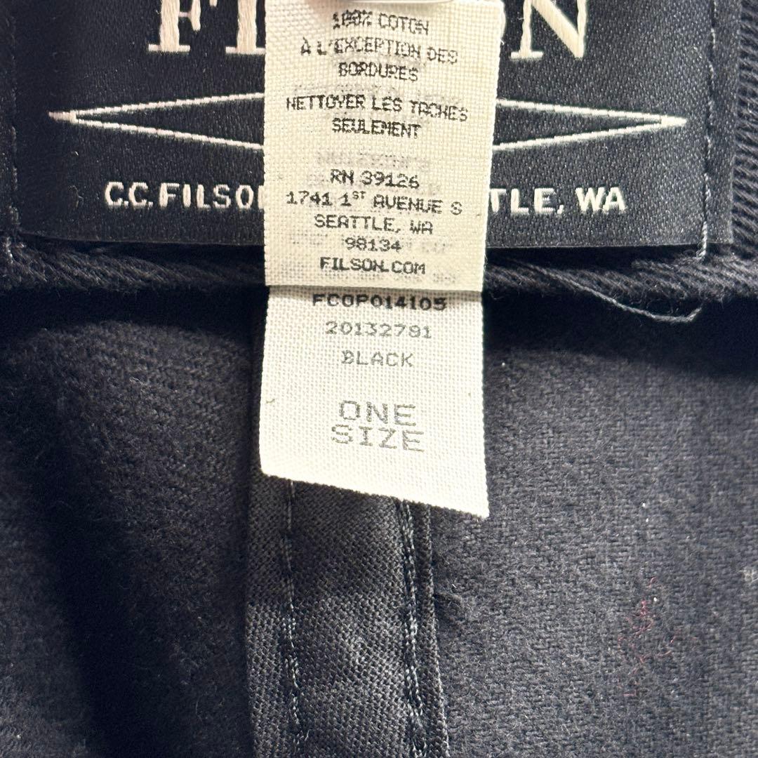 【廃盤品】極美品 フィルソン コーデュロイキャップ ブラック レザーストラップ