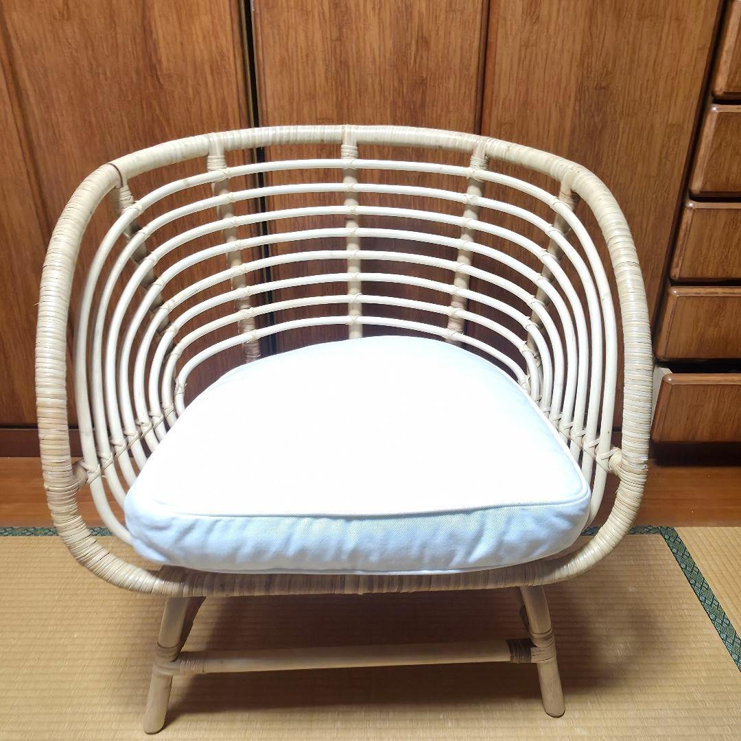 【244】イケア IKEA ラタンチェア　ブスクボー BUSKBO 【匿名配送】