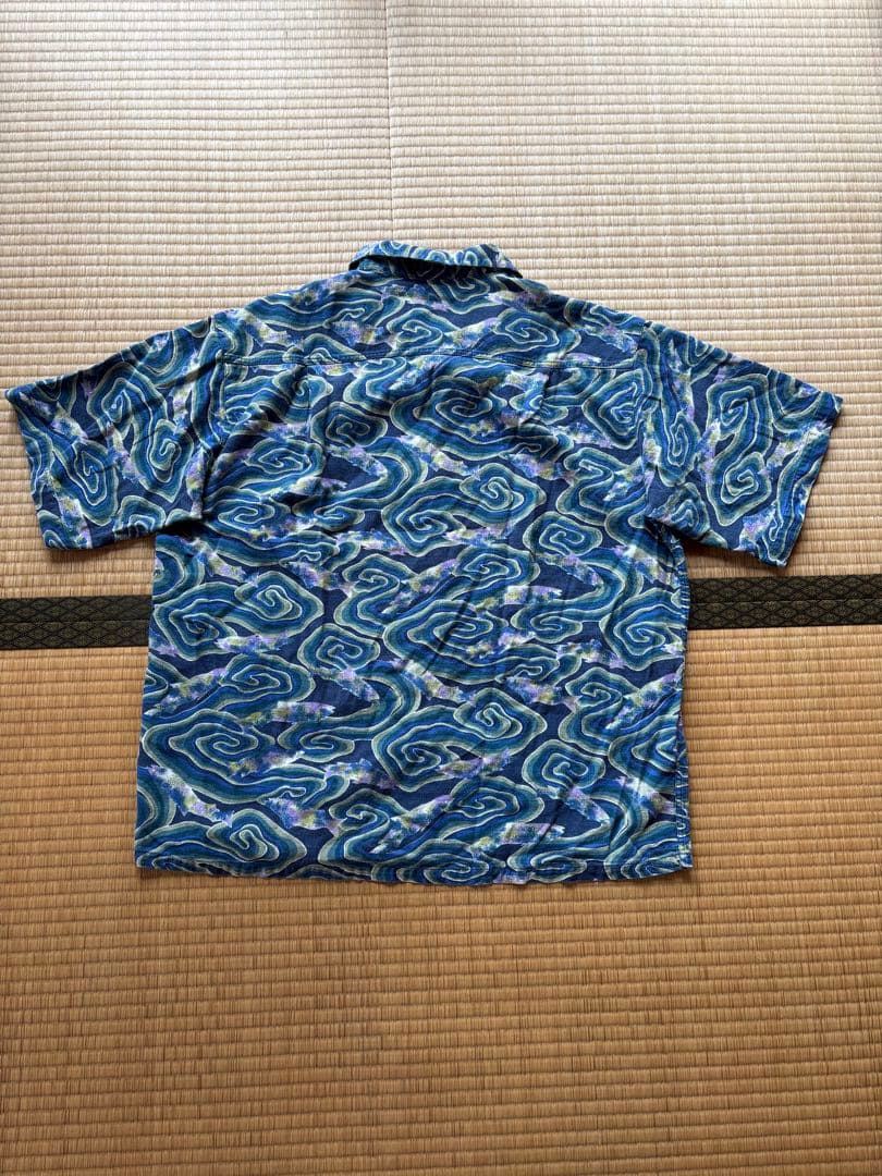 希少 美品 L 90s パタゴニア 渦巻き ACシャツ JAVA FISH