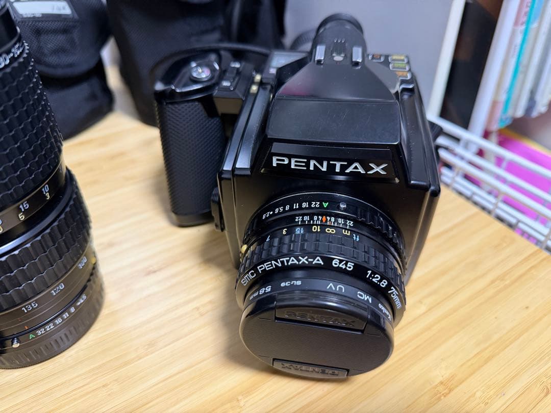 PENTAX 645 コンバータ2種/ レンズ6本　防湿庫保管
