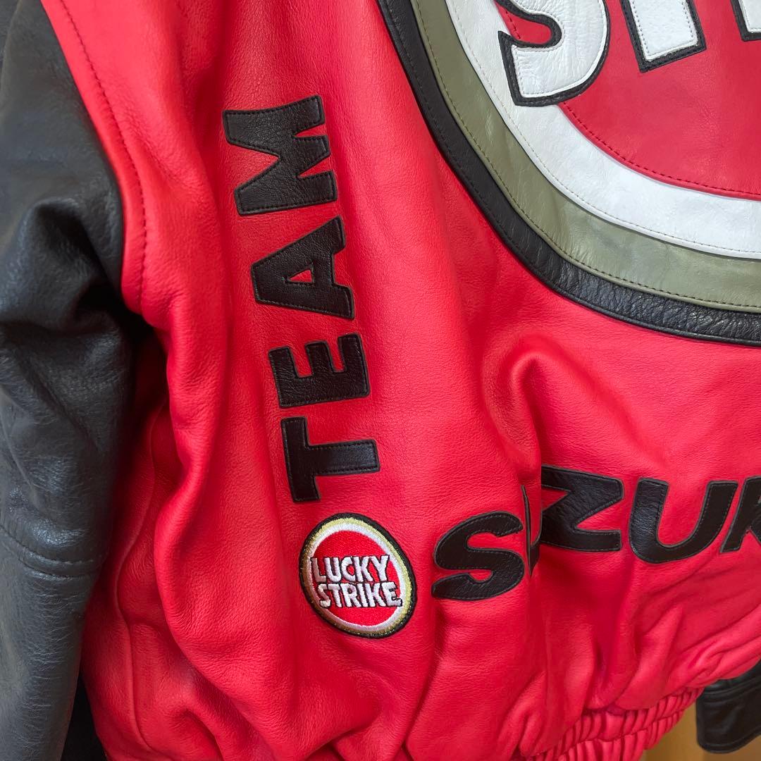 LUCKY STRIKE TEAM SUZUKI レザージャケット　ライダース