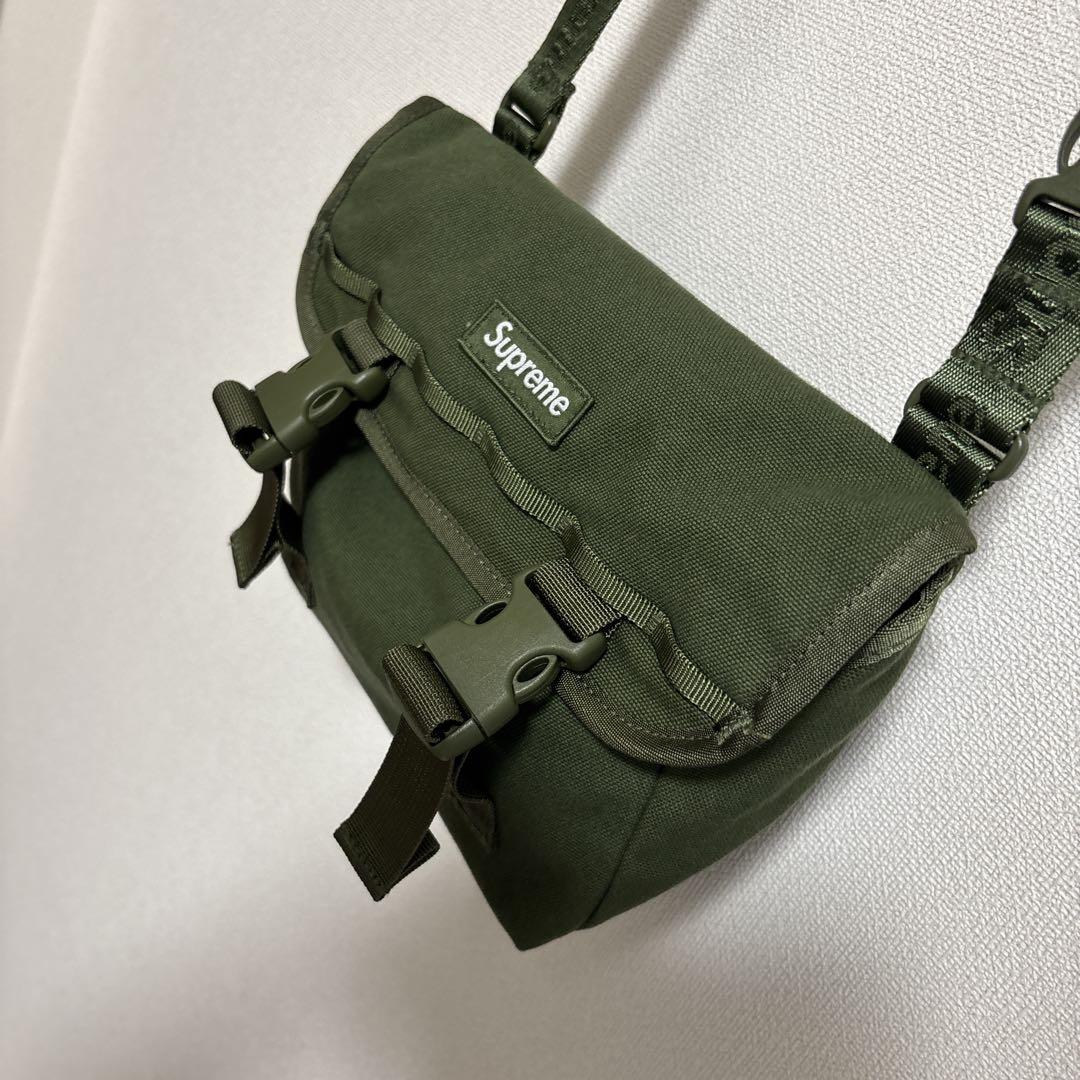 supreme ミニメッセンジャーバッグ オリーブ　ショルダーバッグ