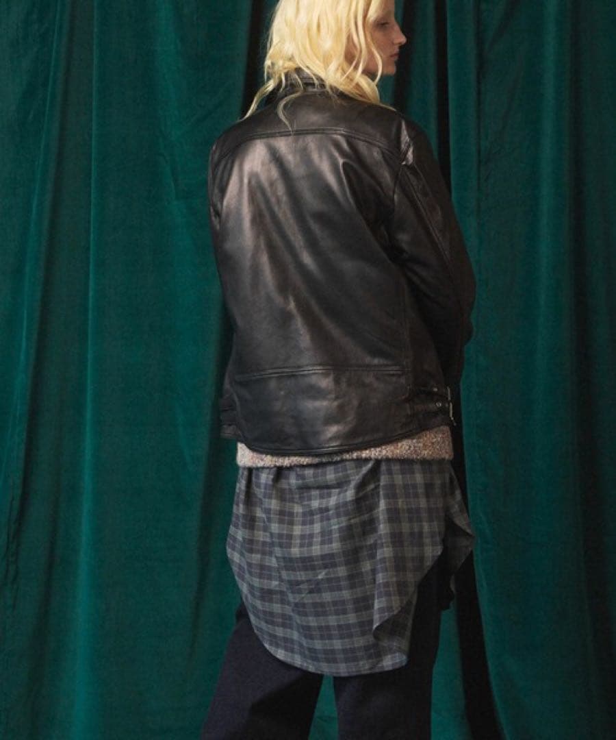 ドレスフィットシープレザーダブルライダースジャケットMAISON SPECIAL