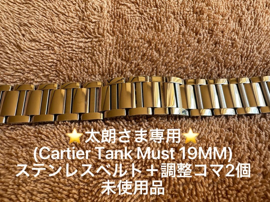 太朗　　カルティエ　タンク・マスト　19MMステンレスベルト＋調整コマ2個