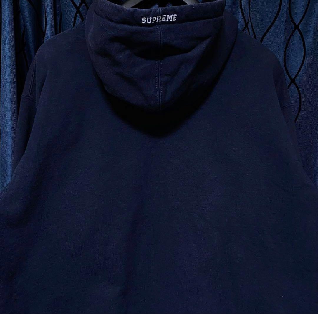 ネイビー　S Logo Zip Up Hooded Sweatshirt