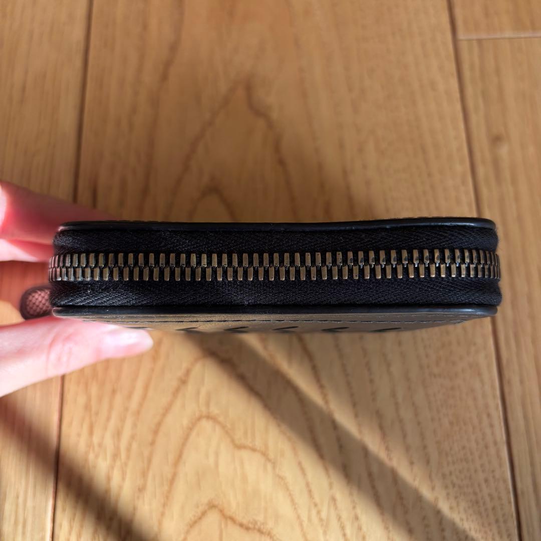 ボッテガ　ブラックレザー編み込みケース