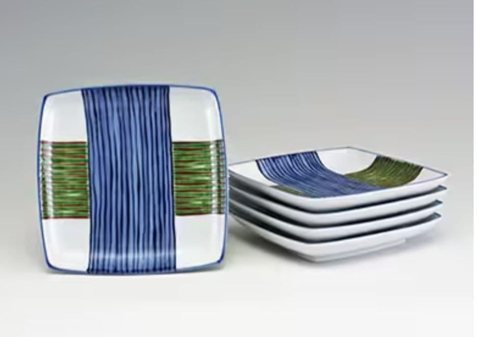 マ*ナ様 源右衛門窯　角銘々皿5枚