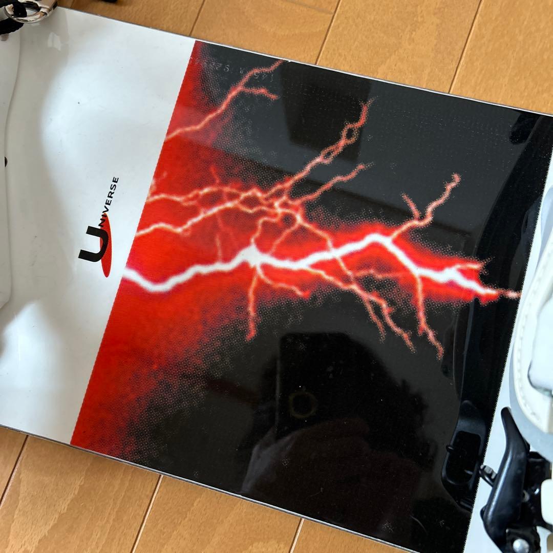 スノーボードビンディング ホワイト/ブラックケース付石原工務店