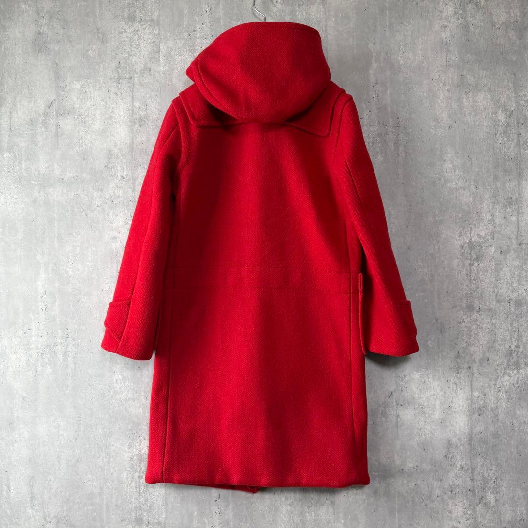 美品✨homspun ヘビーメルトンロングダッフルコート S 赤 ホームスパン