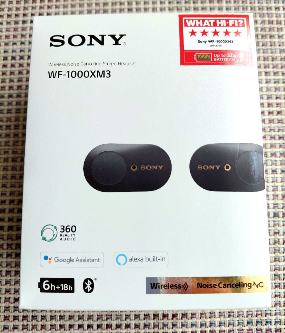 SONY WF-1000XM3 ワイヤレスイヤホン 黒×オレンジ