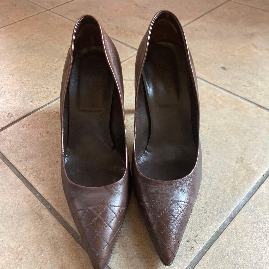 P*E様 CHANEL 6cmブラウンパンプス 37.5サイズ