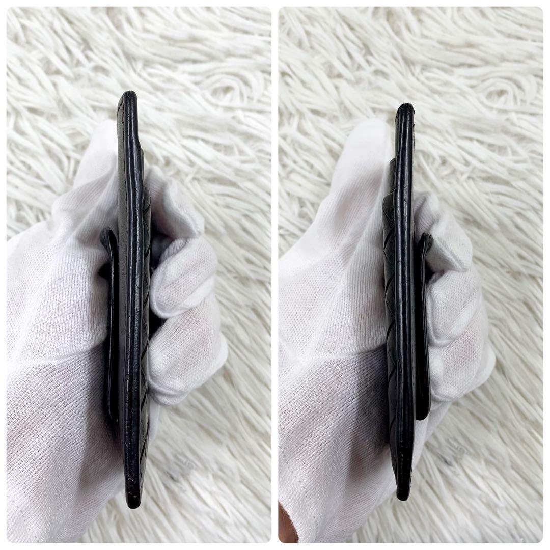 【✨美品✨】 ボッテガヴェネタ イントレチャート マネークリップ ブラウン