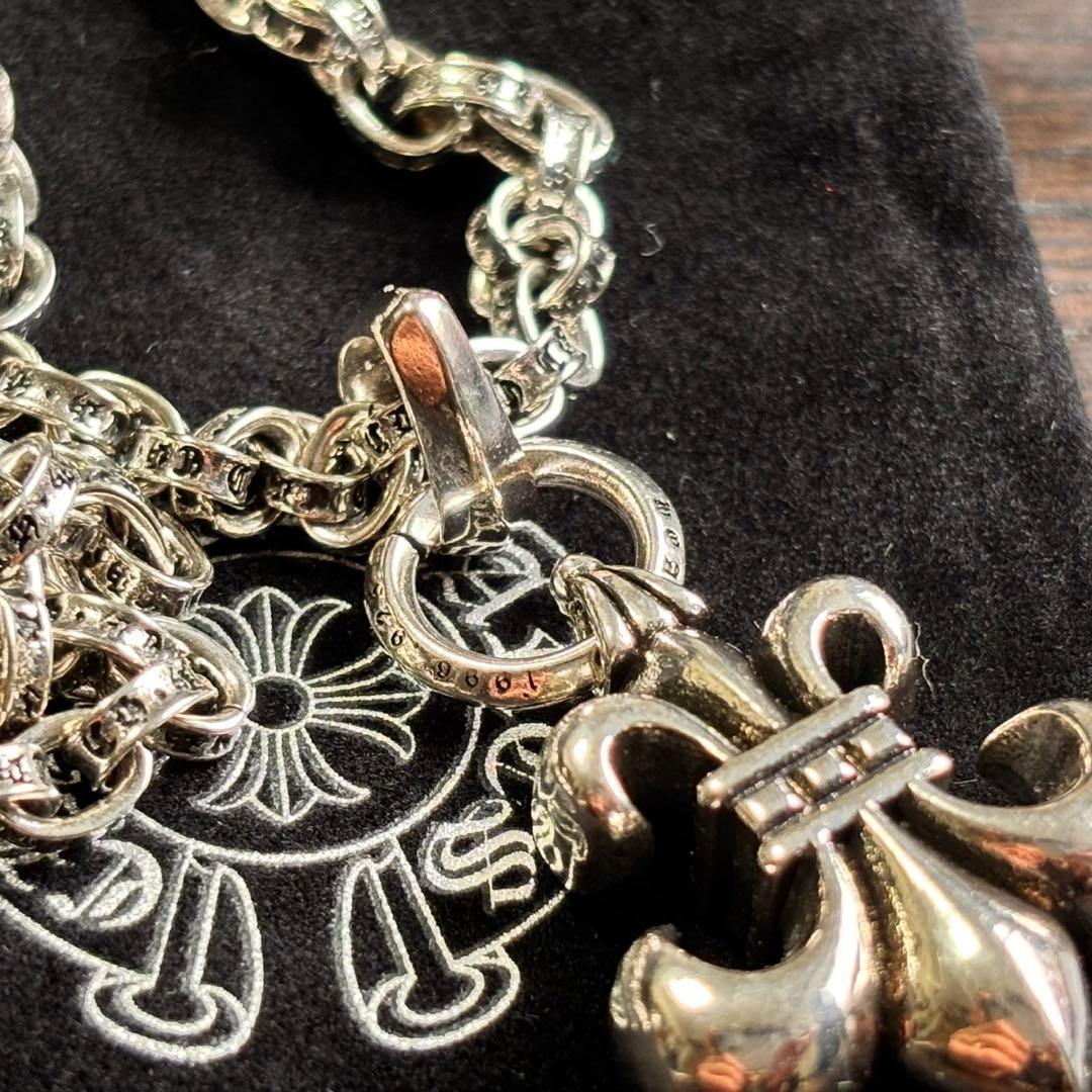 極美品 ⚜️CHROME⚜️ネックレス925シルバー BSフレア チャームペンダント