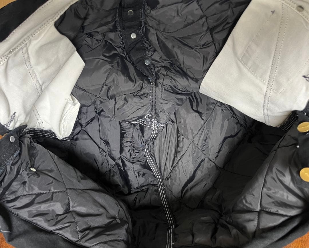 2002年 USA製 カーハート ダック ダブルニー オーバーオール ブラック