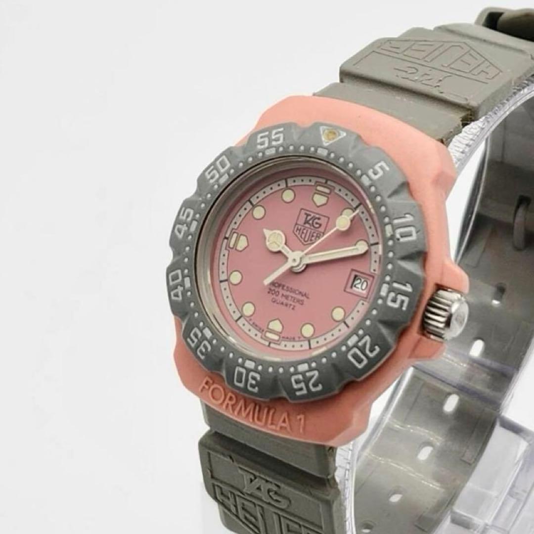 希少　 タグホイヤー フォーミュラ1 360.508 ピンク　グレー　クォーツ