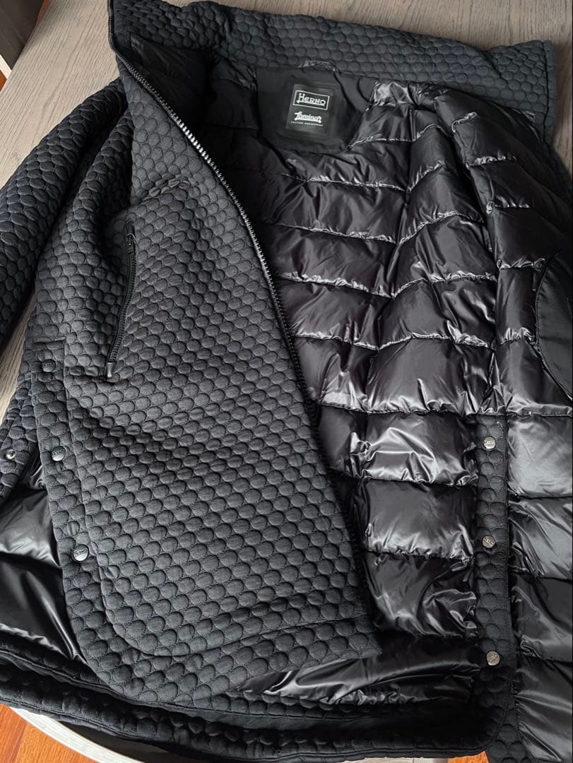 HERNOヘルノ LAMINARダウンコート 黒 フード付き19AW 定価20万
